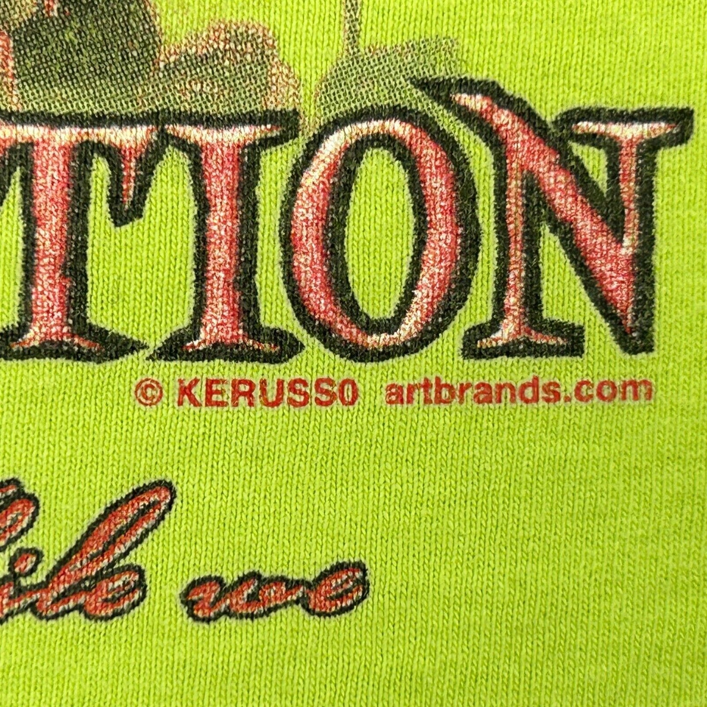 Kerusso Jesus Christ Public Display of Affection LS T Shirt Christian Green XL
