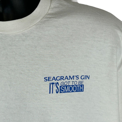 Seagrams Gin T Shirt Vintage 90s X-Large Alcoholic Beverage USA Made Mens White