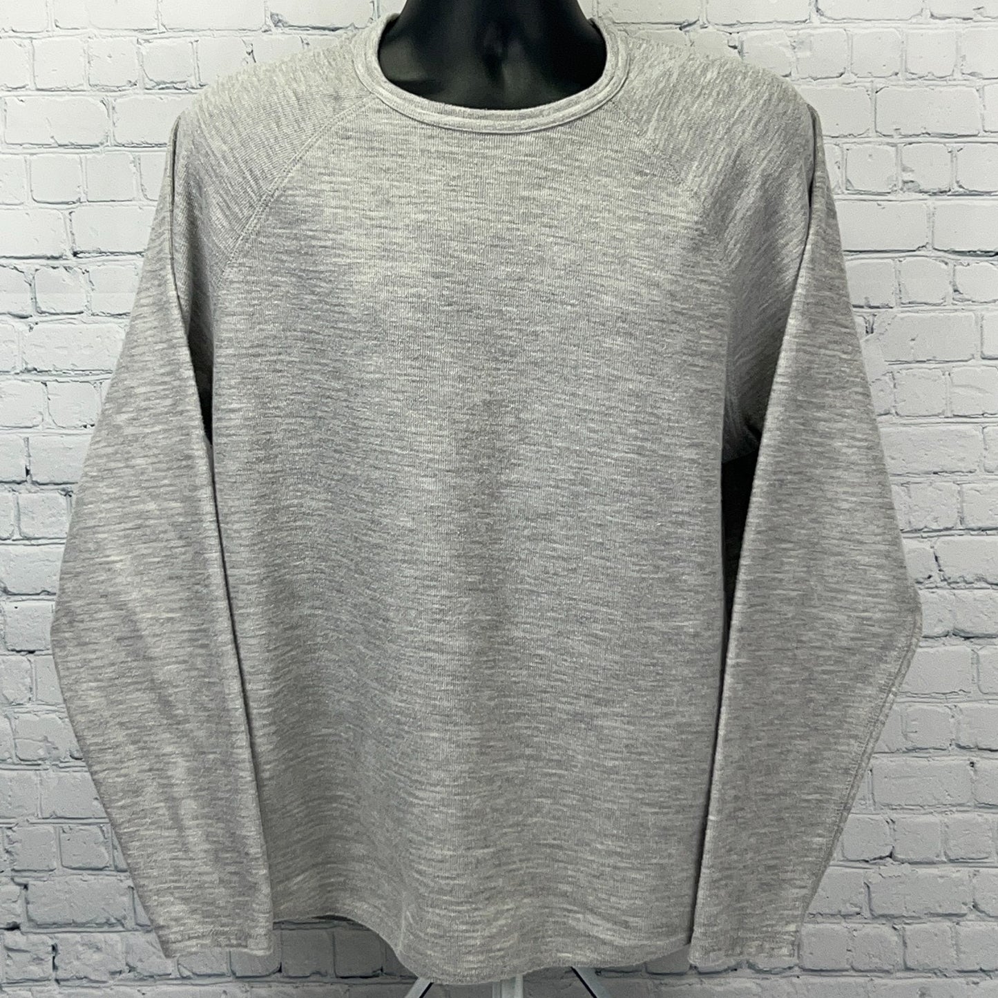 Lucky Brand Gray Label Reversible T Shirt XL X-Large White Gray Long Sleeve