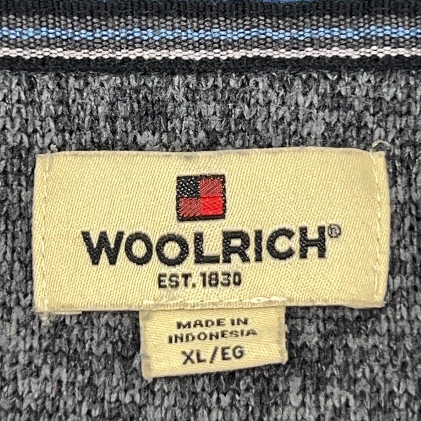 Woolrich Quarter 1/4 Zip Sweater Heathered Gray Long Sleeve Mens XL X-Large