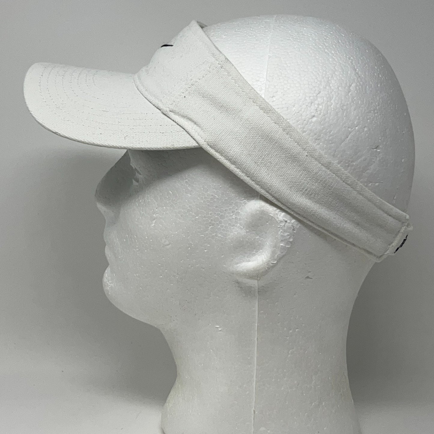 Nike Swoosh Logo Just Do It Visor Hat Cap Tennis Golfer Golfing Strapback White