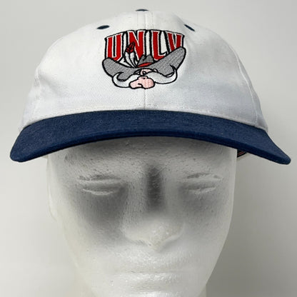 Vintage UNLV Runnin Rebels Nextlink Hat Baseball Cap White Las Vegas Strapback