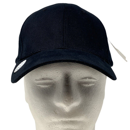 Golfing Golfer Solid Black Strapback Hat Magnetic Golf Ball Marker Baseball Cap