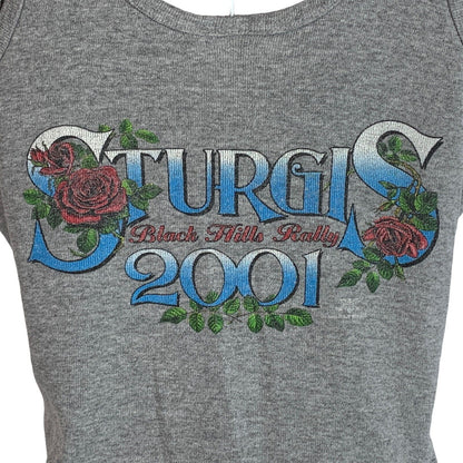 Sturgis 2001 Bike Rally Womens Vintage Y2Ks Tank Top T Shirt Motorcycle Small