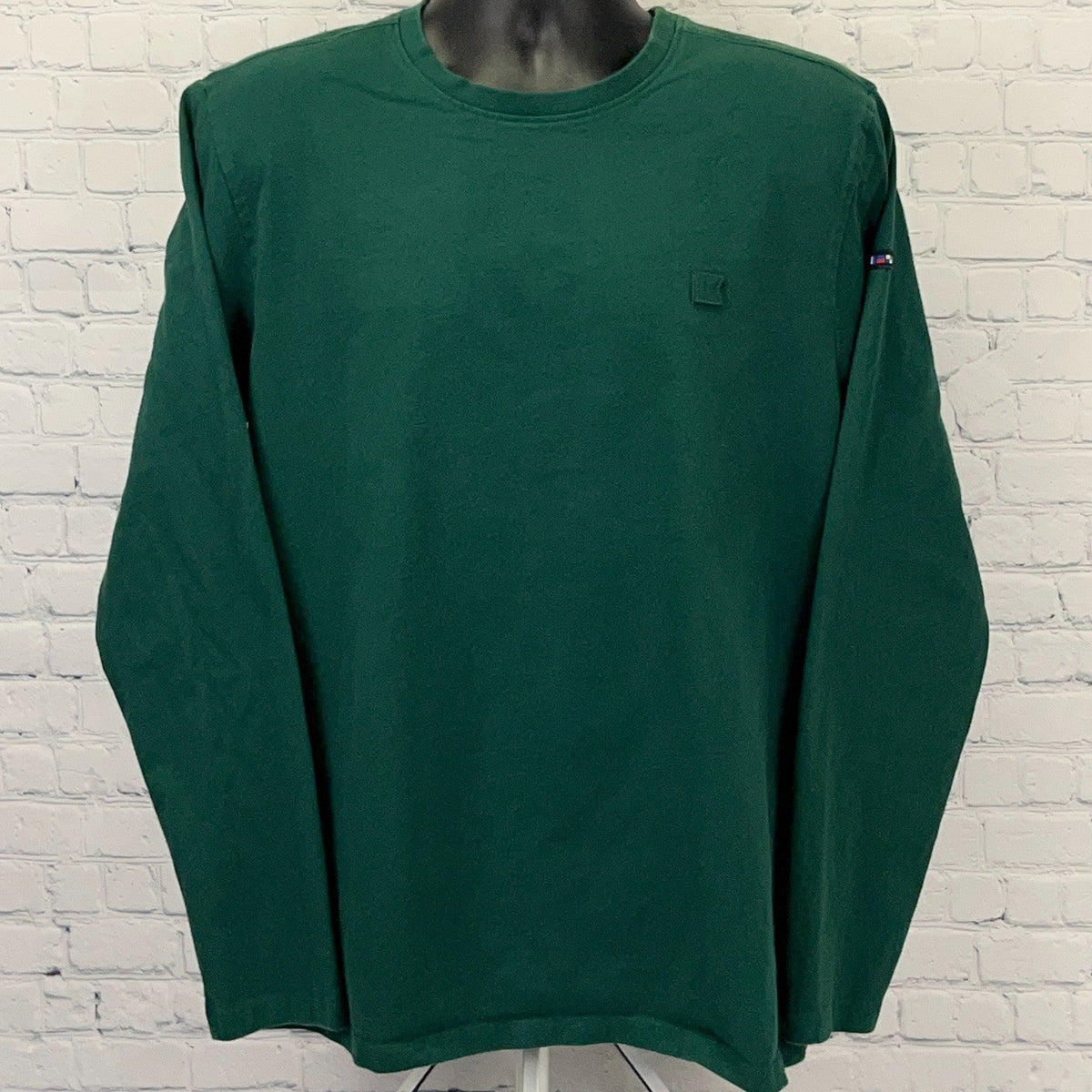 Batela Nautical Signal Flags Alphabet Green Long Sleeve T-Shirt Mens L Large