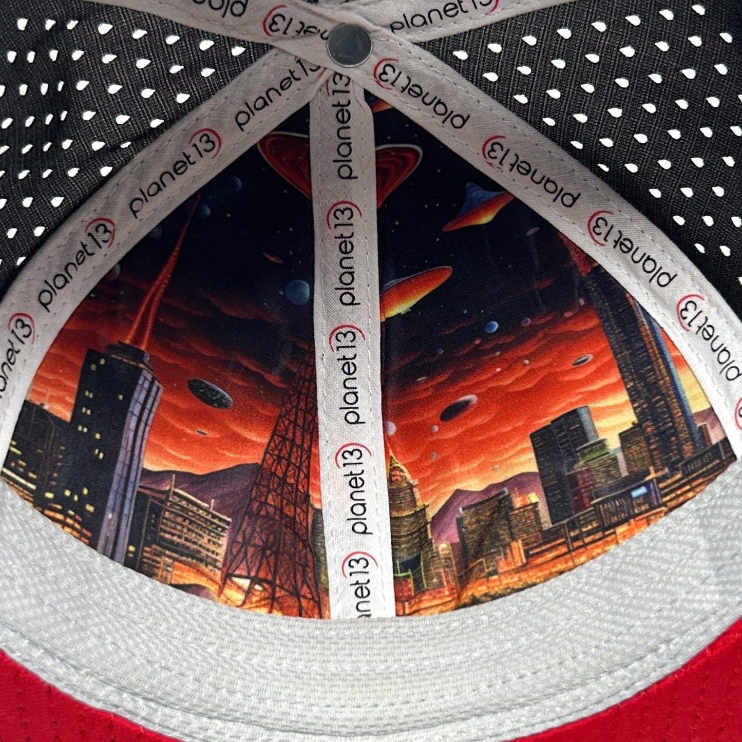 Planet 13 Las Vegas Hat Baseball Cap Marijuana Dispensary Weed Snapback Gray