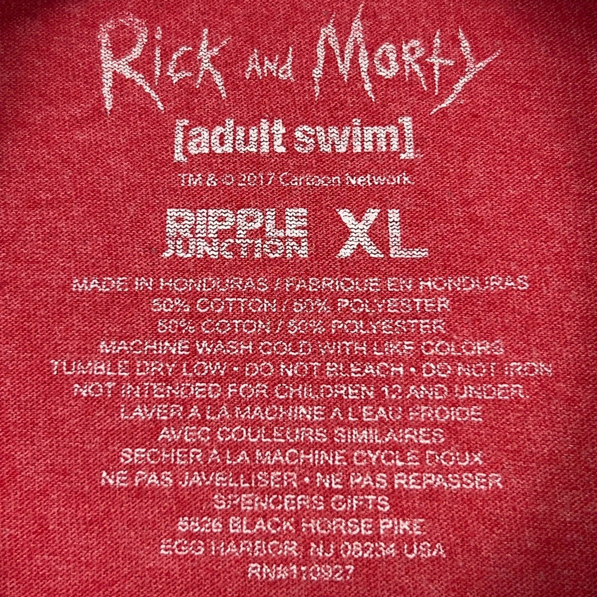 Rick and Morty T Shirt XL X-Large Szechuan Dipping Sauce Adult Swim Red Tee