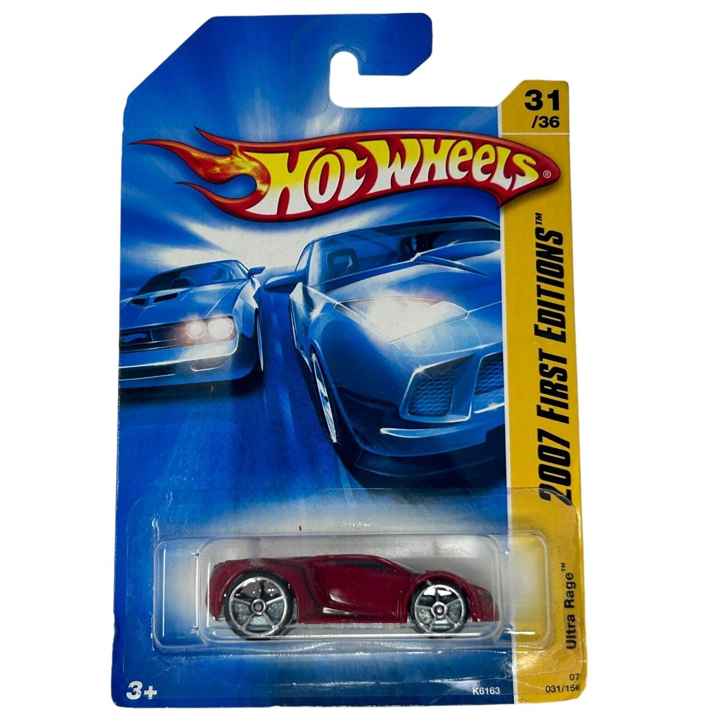 Ultra Rage Hot Wheels Collectible Diecast Car Red 2007 First Editions Vehicle Ne