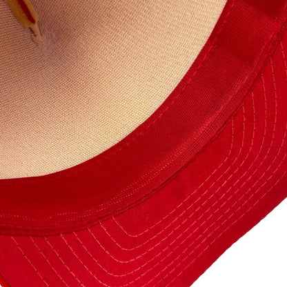 Vintage 80s Oak Tree Manor Trucker Hat Baseball Cap Red Spring Texas Snapback