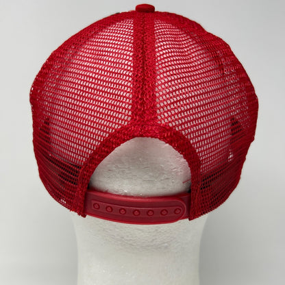 Vintage 80s Arkansas Razorbacks Trucker Hat Baseball Cap Red Hogs Mesh Snapback
