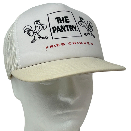 The Pantry Fried Chicken Vintage 80s Trucker Hat White Snapback Baseball Cap