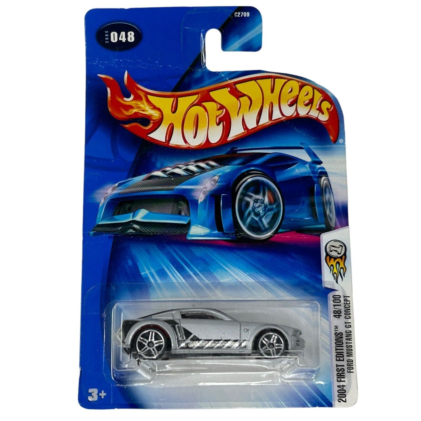 Ford Mustang GT Concept Hot Wheels Collectible Diecast Car Silver 2004 New