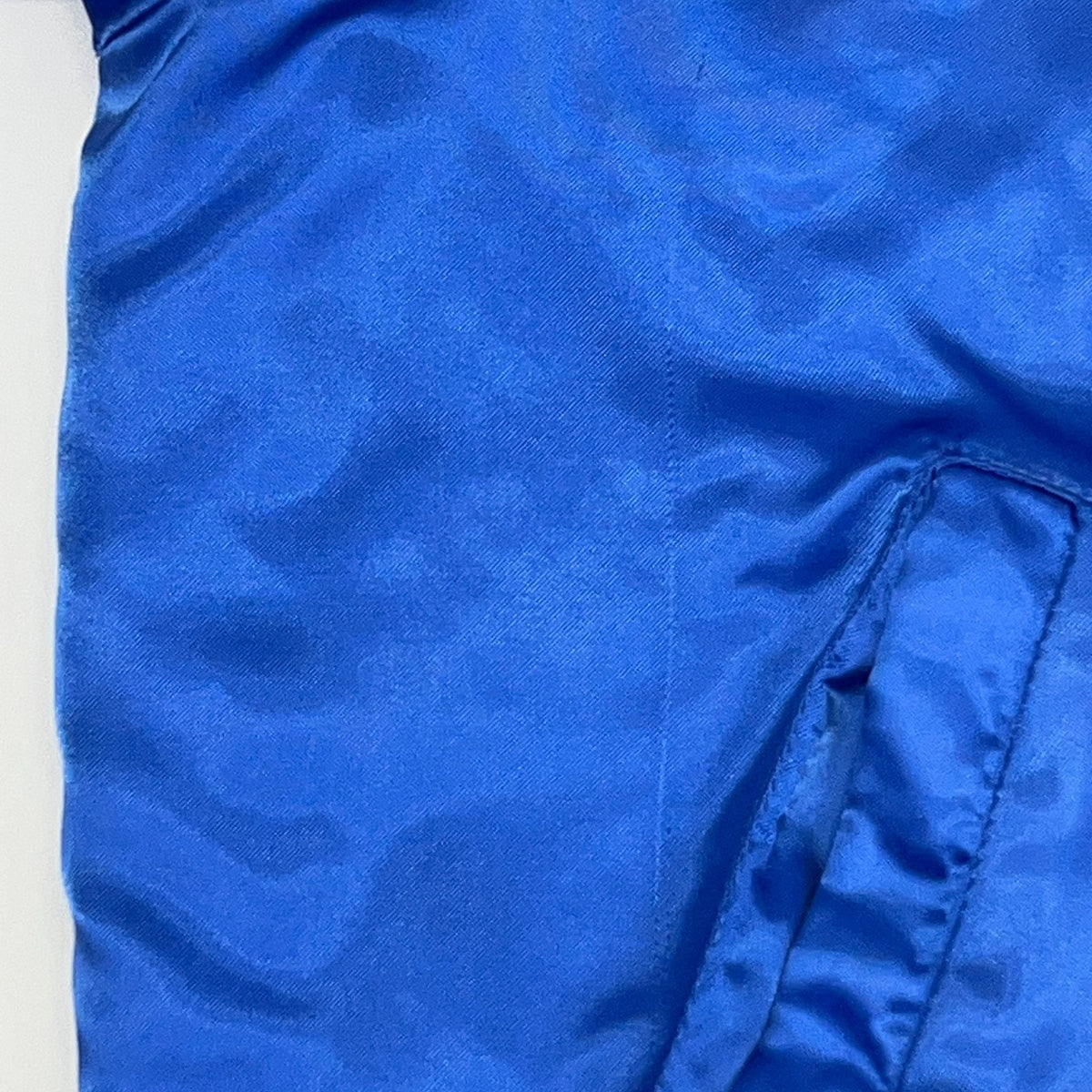 Vintage Maui One Excavating Las Vegas Satin Bomber Jacket L Large USA Made Blue