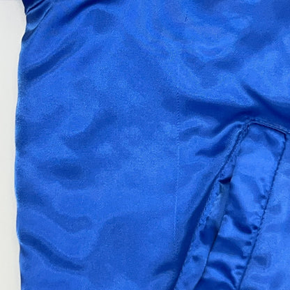 Vintage Maui One Excavating Las Vegas Satin Bomber Jacket L Large USA Made Blue
