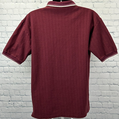 Vintage 90s Meta Lake Lodge Polo Shirt Nakina Ontario Canada Red Mens XL X-Large