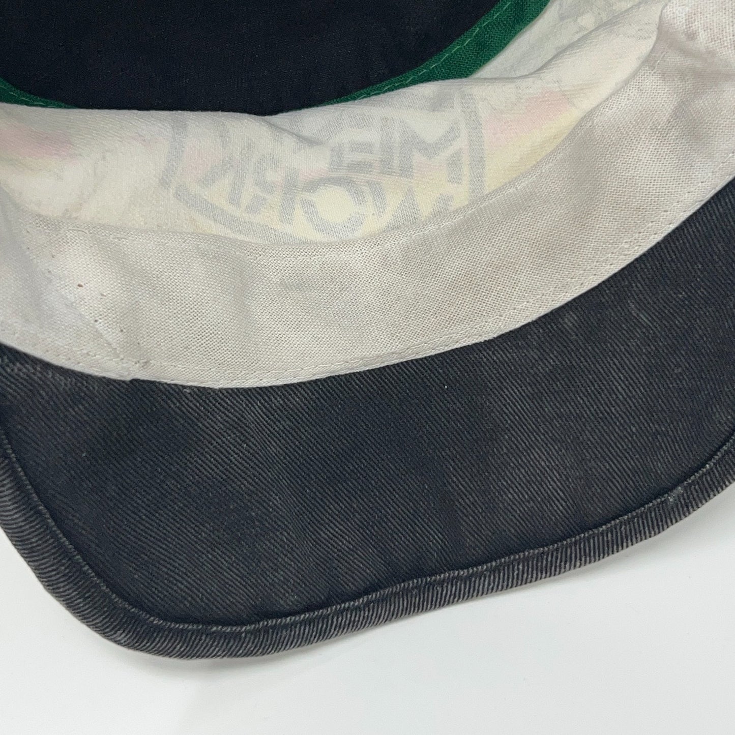 Vintage 80s Men at Work Cargo Painters Hat Baseball Cap Size S-M Black Rock Band