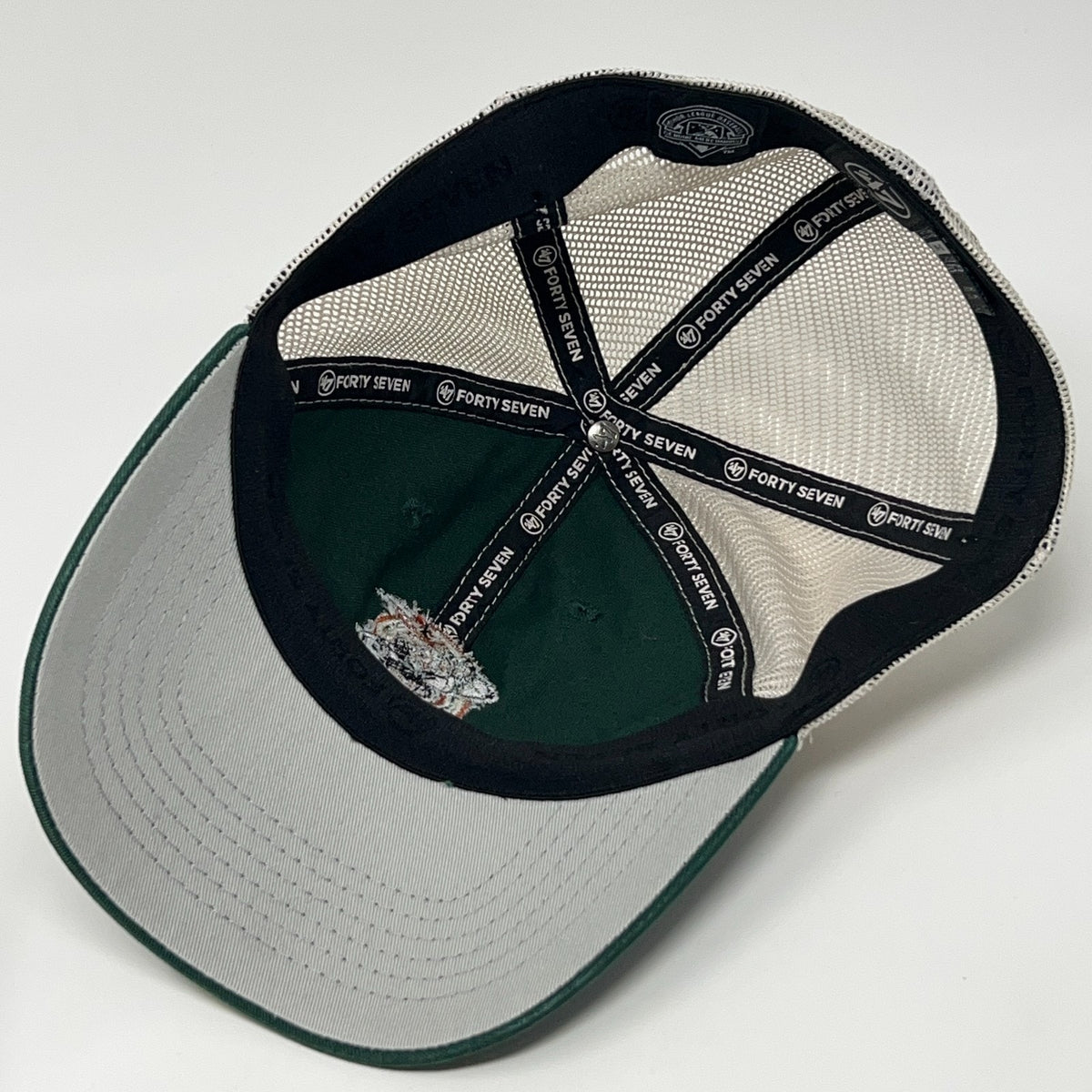 Greensboro Grasshoppers Hat Baseball Cap 47 Brand MiLB Green Mesh Trucker S-M