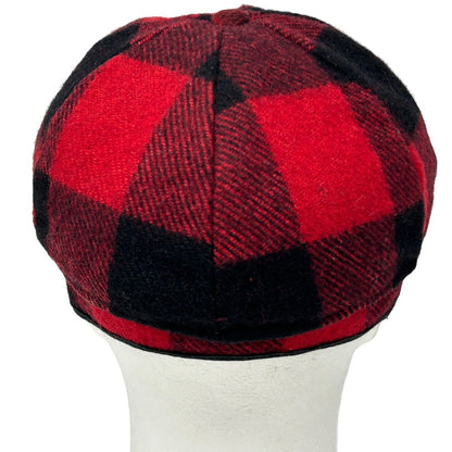 Woolrich Buffalo Check Vintage Hunter Hat Red Plaid Earflap Winter Hunting Cap