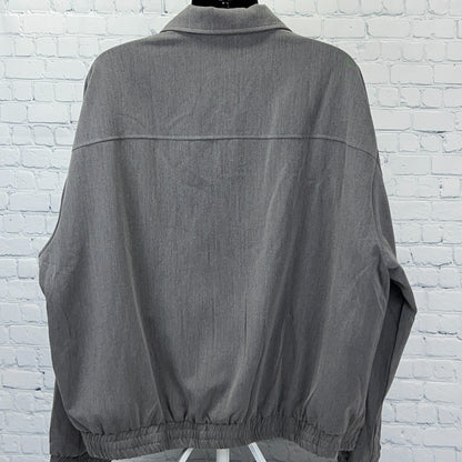 Fashion Nova Men Relaxed Upper East Side Full Zip Jacket Gray Mens 3XL XXXL