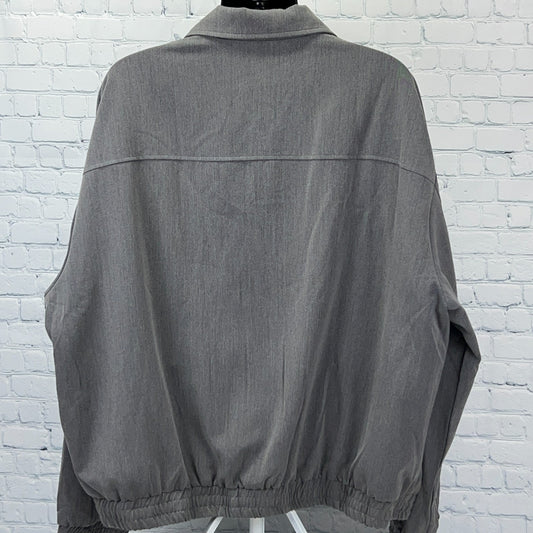 Fashion Nova Men Relaxed Upper East Side Full Zip Jacket Gray Mens 3XL XXXL