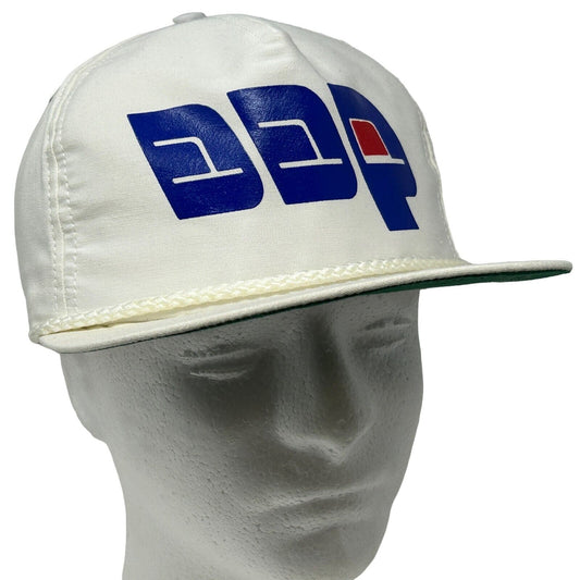 DDP Hat Vintage 80s White Adult Unisex Made In USA Rope Snapback Baseball Cap