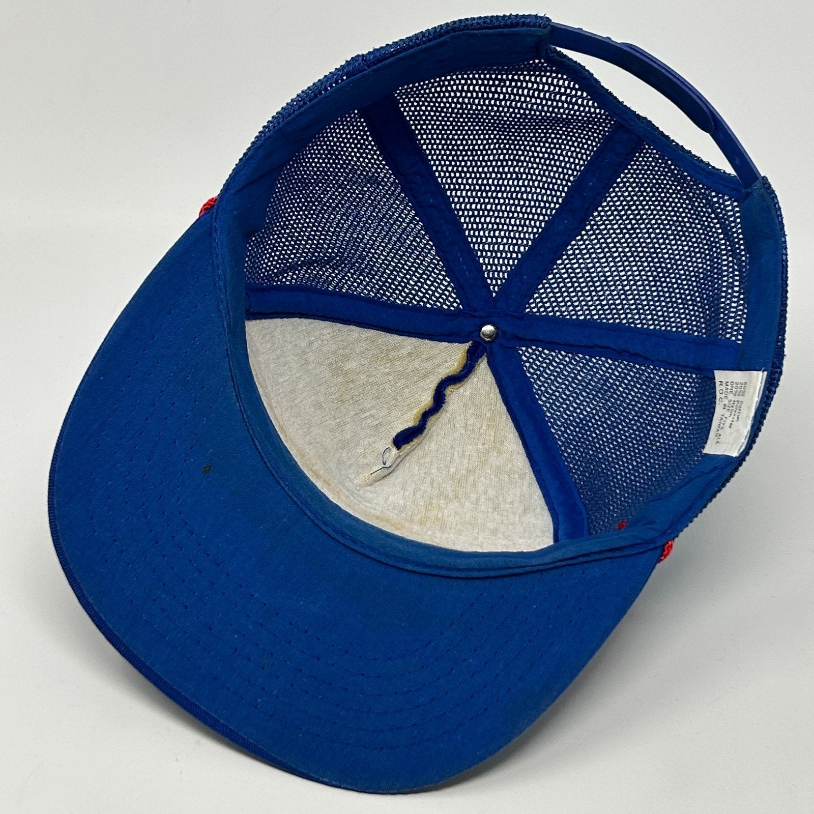 Vintage 80s Washington DC Trucker Hat Baseball Cap USA Capitol Snapback Blue - Neon Vintage