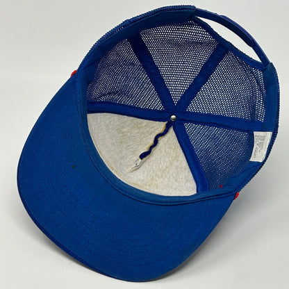 Vintage 80s Washington DC Trucker Hat Baseball Cap USA Capitol Snapback Blue - Neon Vintage