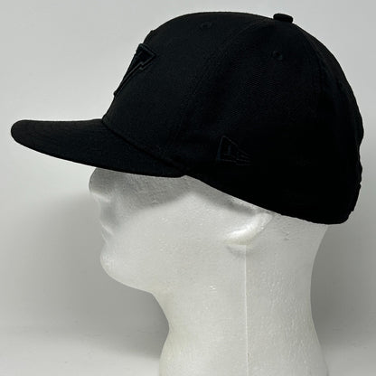 Las Vegas Aviators Hat Baseball Cap MiLB New Era Wool Black On Black Fitted 7 - Neon Vintage