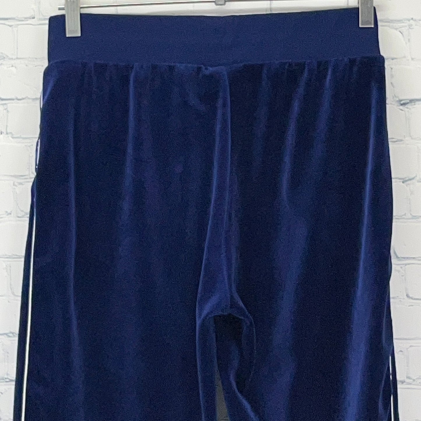 Nike Velvet Sweatpants Blue S Small Drawstring Joggers 95% Polyester Spandex