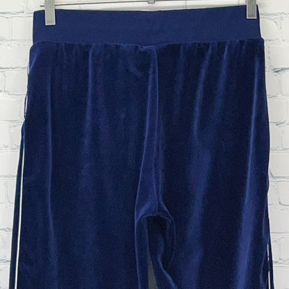 Nike Velvet Sweatpants Blue S Small Drawstring Joggers 95% Polyester Spandex