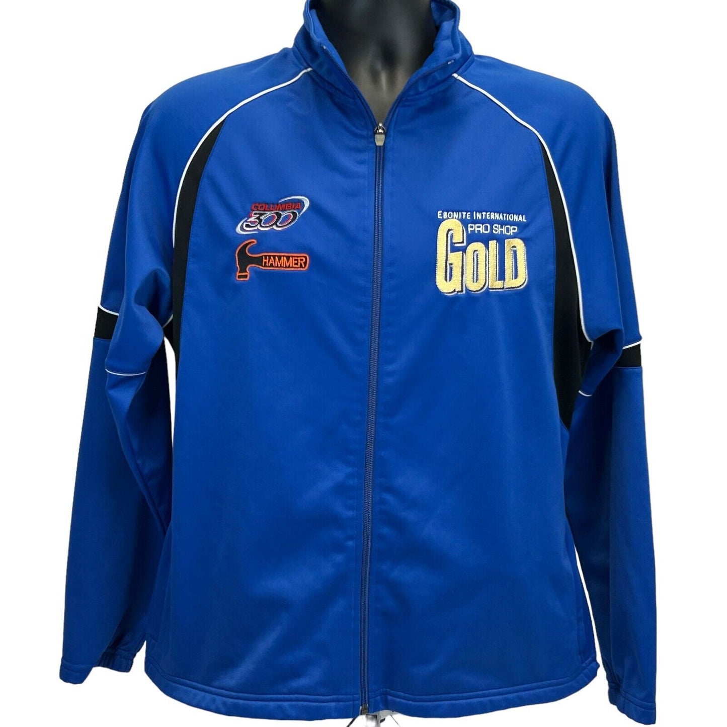 Chaqueta de bolos Ebonite International Columbia 300 Hammer, talla mediana, para hombre, color azul