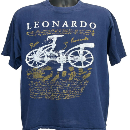 Leonardo Da Vinci Bicycle Vintage 80s 90s T Shirt Bike Single Stitch Tee Medium