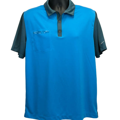 Atlanta Falcons Nike Golf Tour Performance Polo T Shirt Large NFL Mens Blue