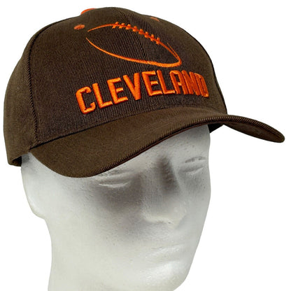 Gorra de béisbol de los Cleveland Browns, gorra con correa trasera, color marrón, fútbol americano de la NFL, de seis paneles