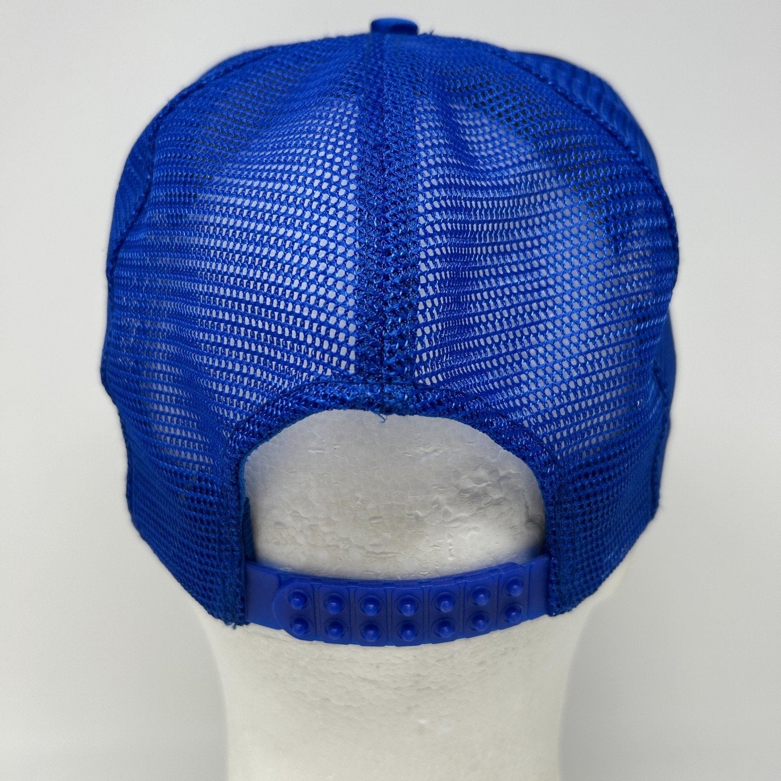 Vintage 80s Frehner North Las Vegas Trucker Hat Baseball Cap Mesh Snapback Blue - Neon Vintage
