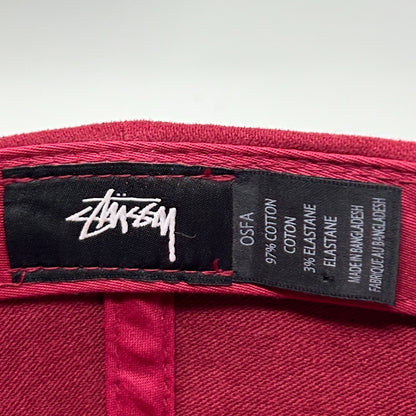 Stussy SS Logo Hat Baseball Cap Surfer Surfing Streetwear Skater Strapback Red