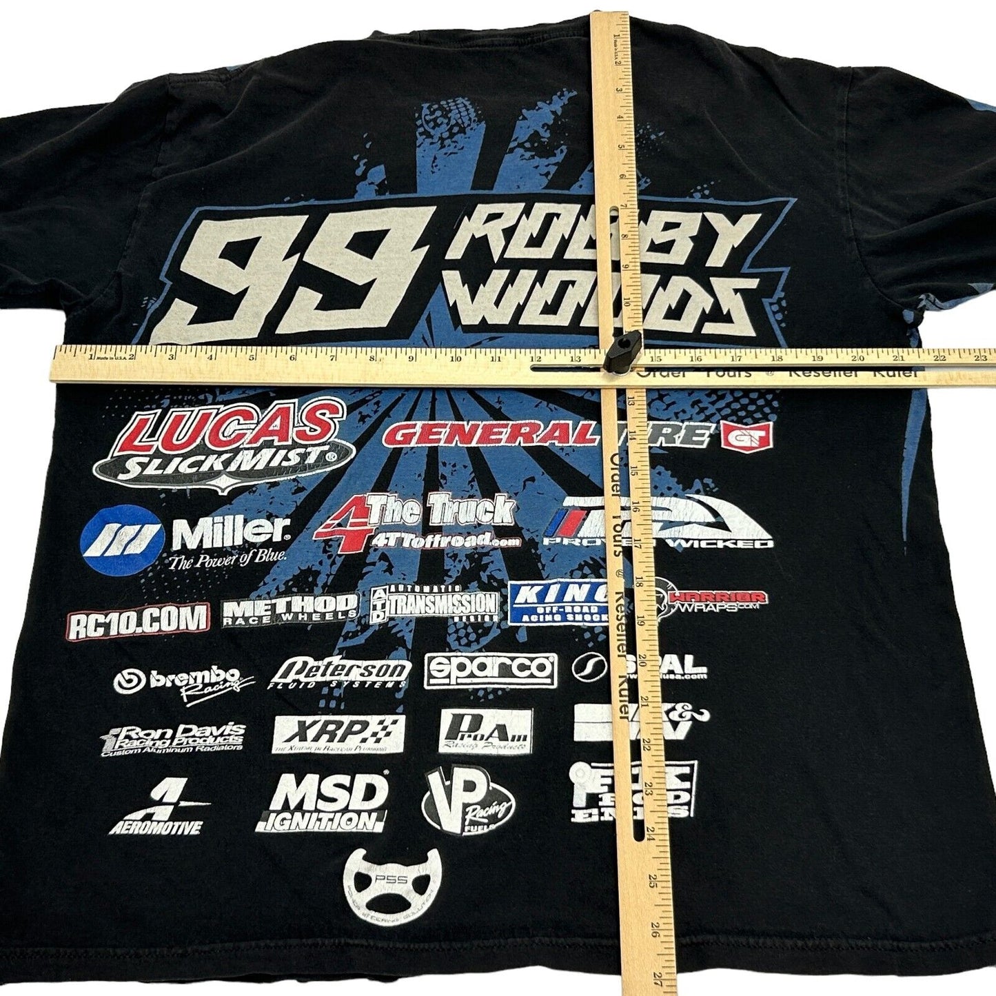 Camiseta de Robby Woods, gran camiseta de carreras todoterreno, camiones 4x4, deportes de motor, para hombre, color negro