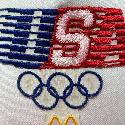 Vintage 80s USA Olympics McDonalds Trucker Hat Baseball Cap Mesh Snapback Red