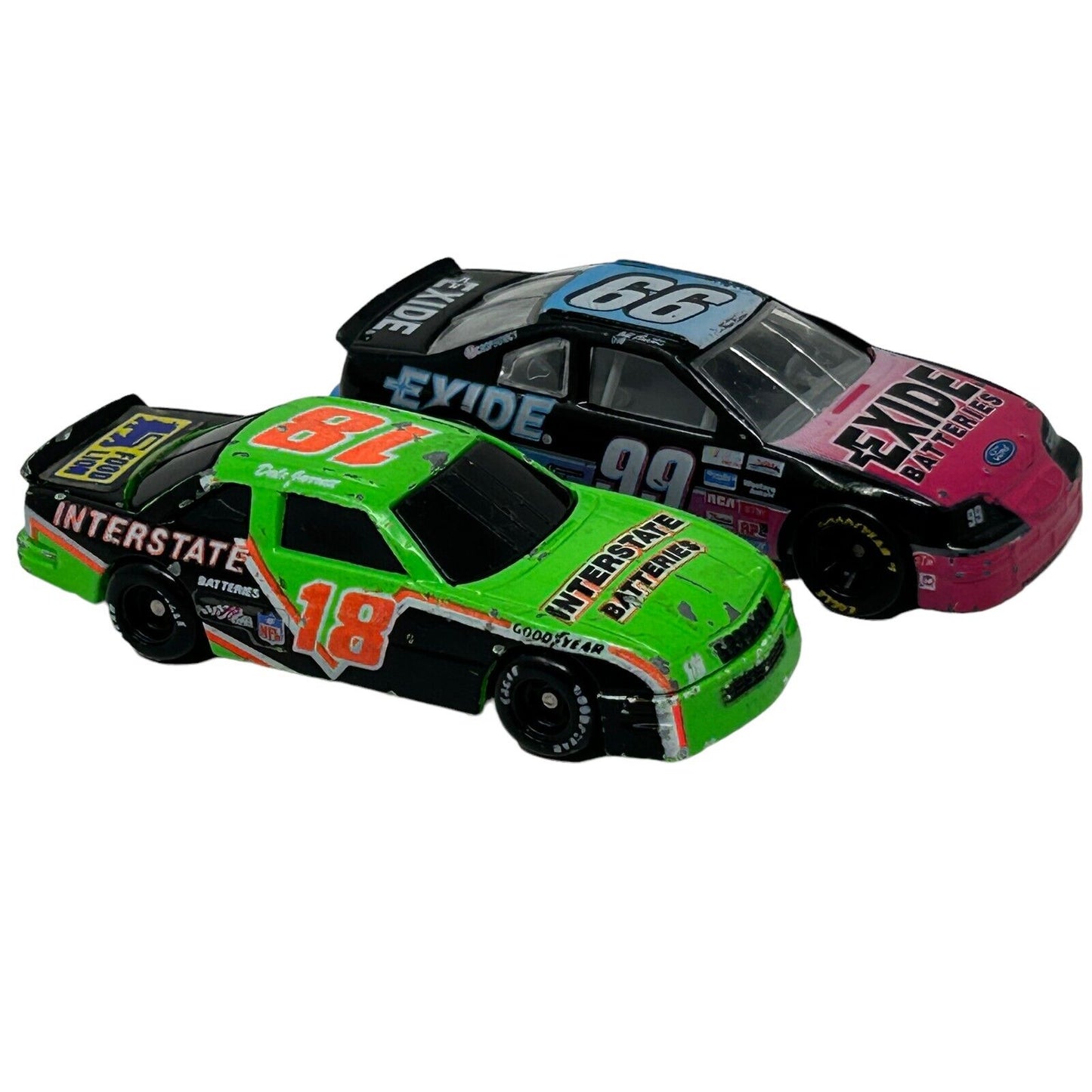 Lote de 2 campeones de carreras NASCAR coleccionables Diecast Race Cars Vintage 90s