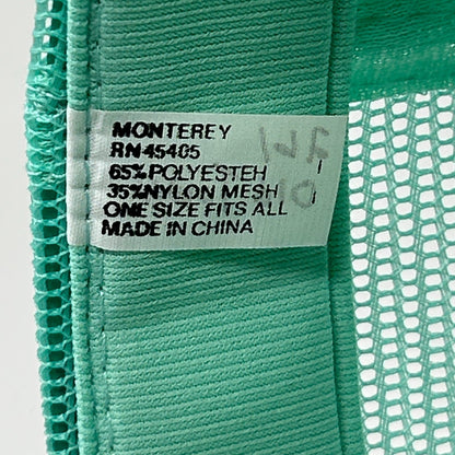 Vintage San Diego 3 Stripe Trucker Hat Cap Green 80s California Mesh Snapback