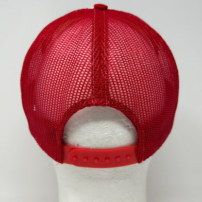 Vintage 80s Shriners Hillbilly Clan 47 Trucker Hat Baseball Cap Snapback Red - Neon Vintage