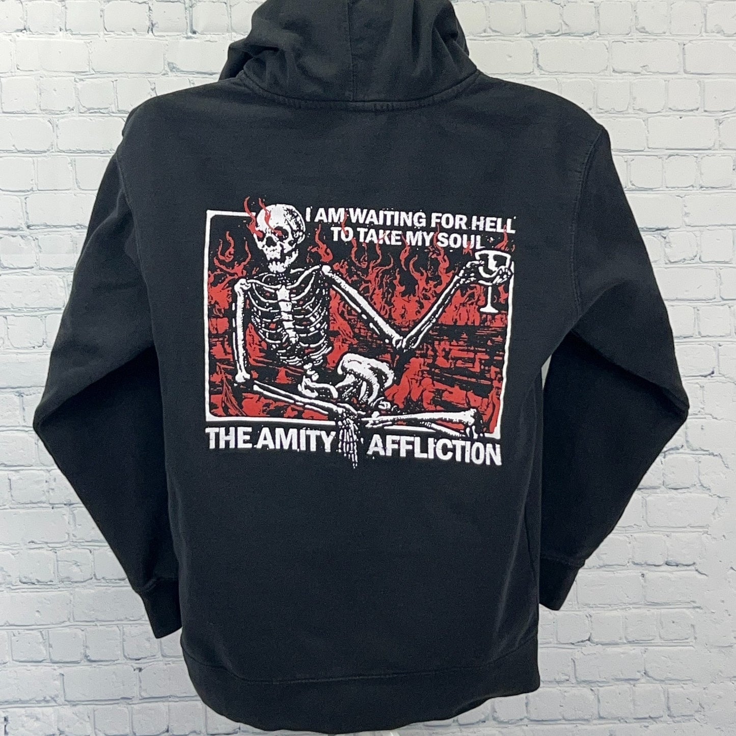 The Amity Affliction Hoodie Hooded Band I See Dead People Black Unisex M Medium