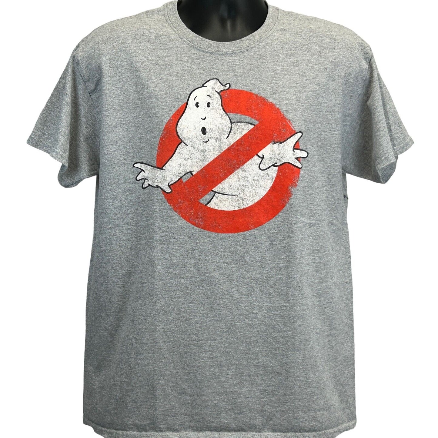 Ghostbusters Logo T Shirt Large Movie Film Gray Mad Engine Graphic Tee