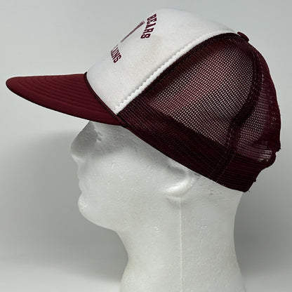 Vintage 80s SMS Bears Trucker Hat Baseball Cap Missouri State MSU Snapback Red - Neon Vintage