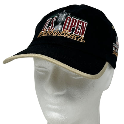 Vintage 2000 US Open Pebble Beach Hat Cap Black Tiger Woods 100th Golf Strapback