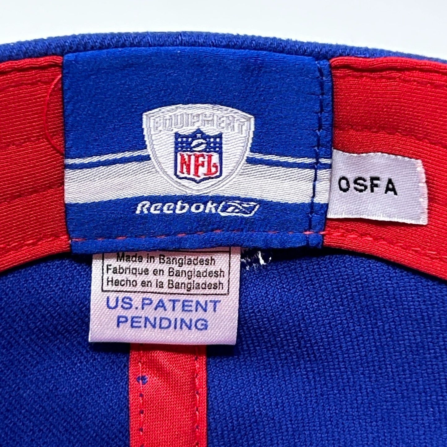 New York NY Giants Hat Baseball Cap NFL Football Reebok Blue Flex Fitted OSFA