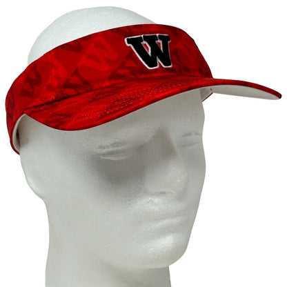 Vintage Wabash College Scarlet Visor Hat Cap 90s Indiana Strapback Red The Game