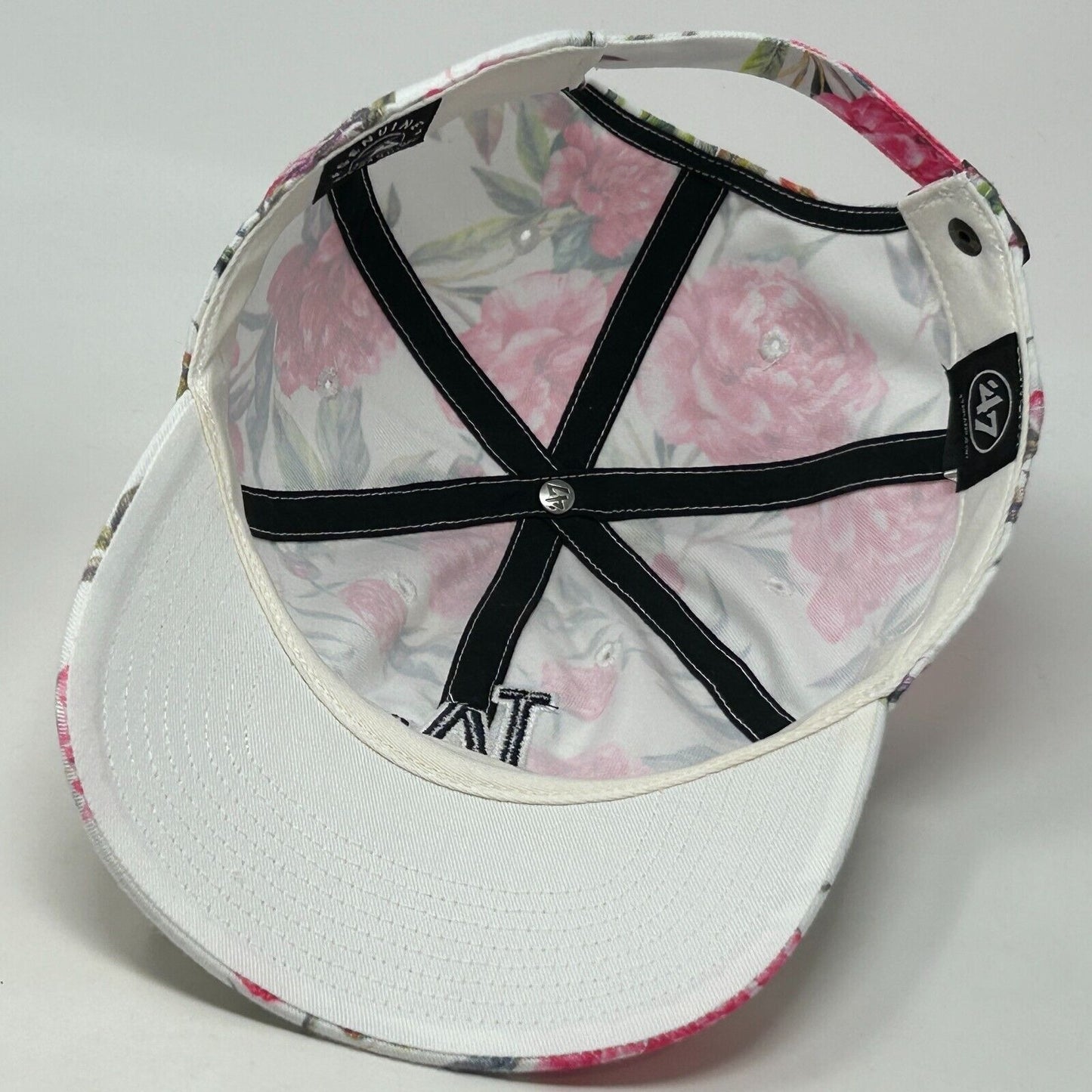 Gorra de béisbol para mujer de Los Angeles LA Dodgers con flores florales 47 Brand MLB blanca