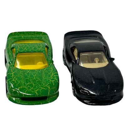 Lot of 2 1993 Chevrolet Camaro Hot Wheels Diecast Cars Green Black Vintage 90s