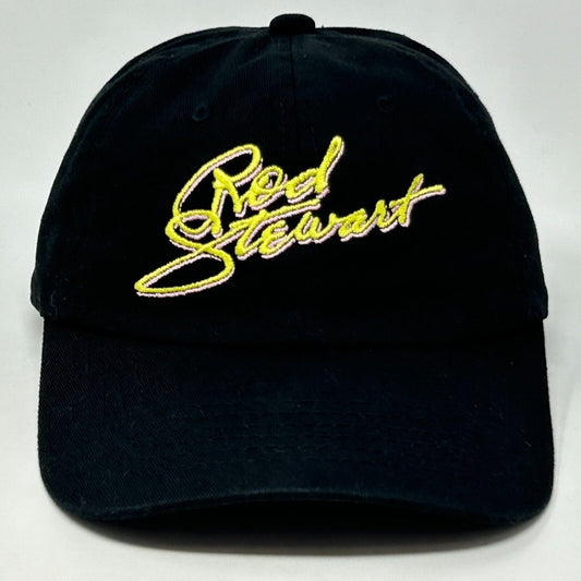 Gorra de béisbol con logo de Rod Stewart, gorra con correa trasera de seis paneles, color negro, de Nissi Caps